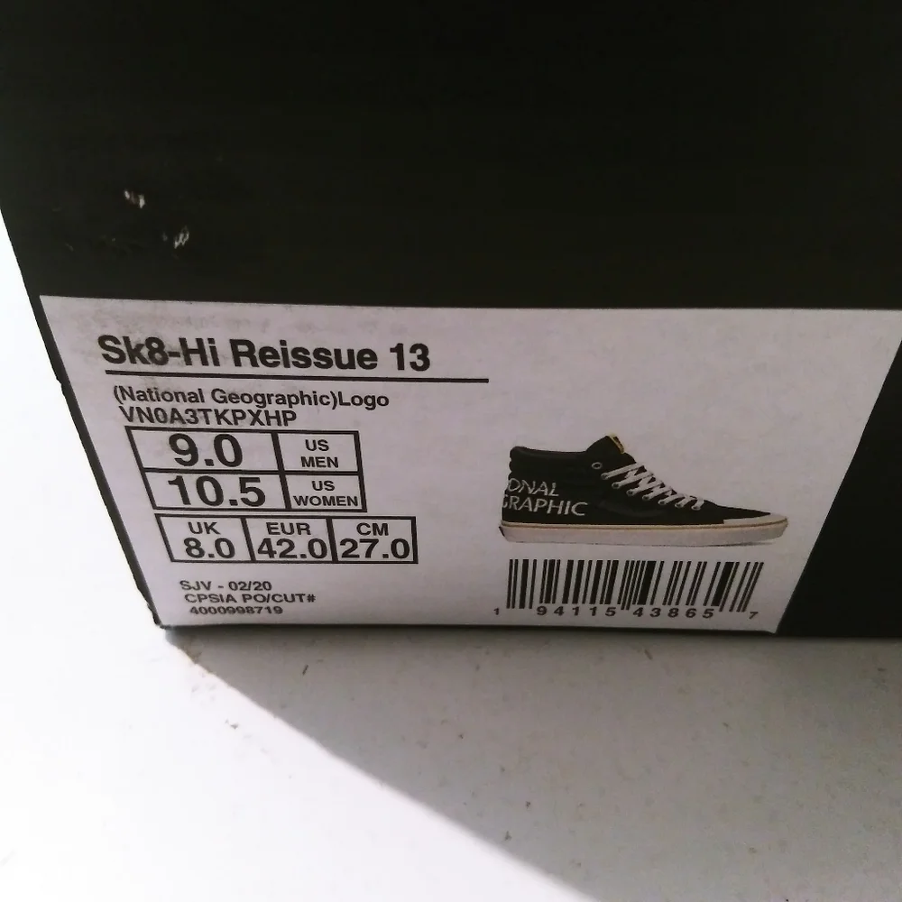 Vans x National Geographic Shoes High Size Sneakers Logo Size 8.5 9 - Picture 14 of 14